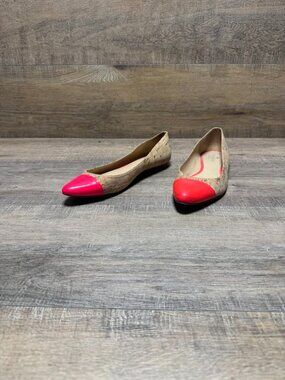 Kate Spade New York Elina Cork Flat Cap Toe Flats Women's Size 8-8.5